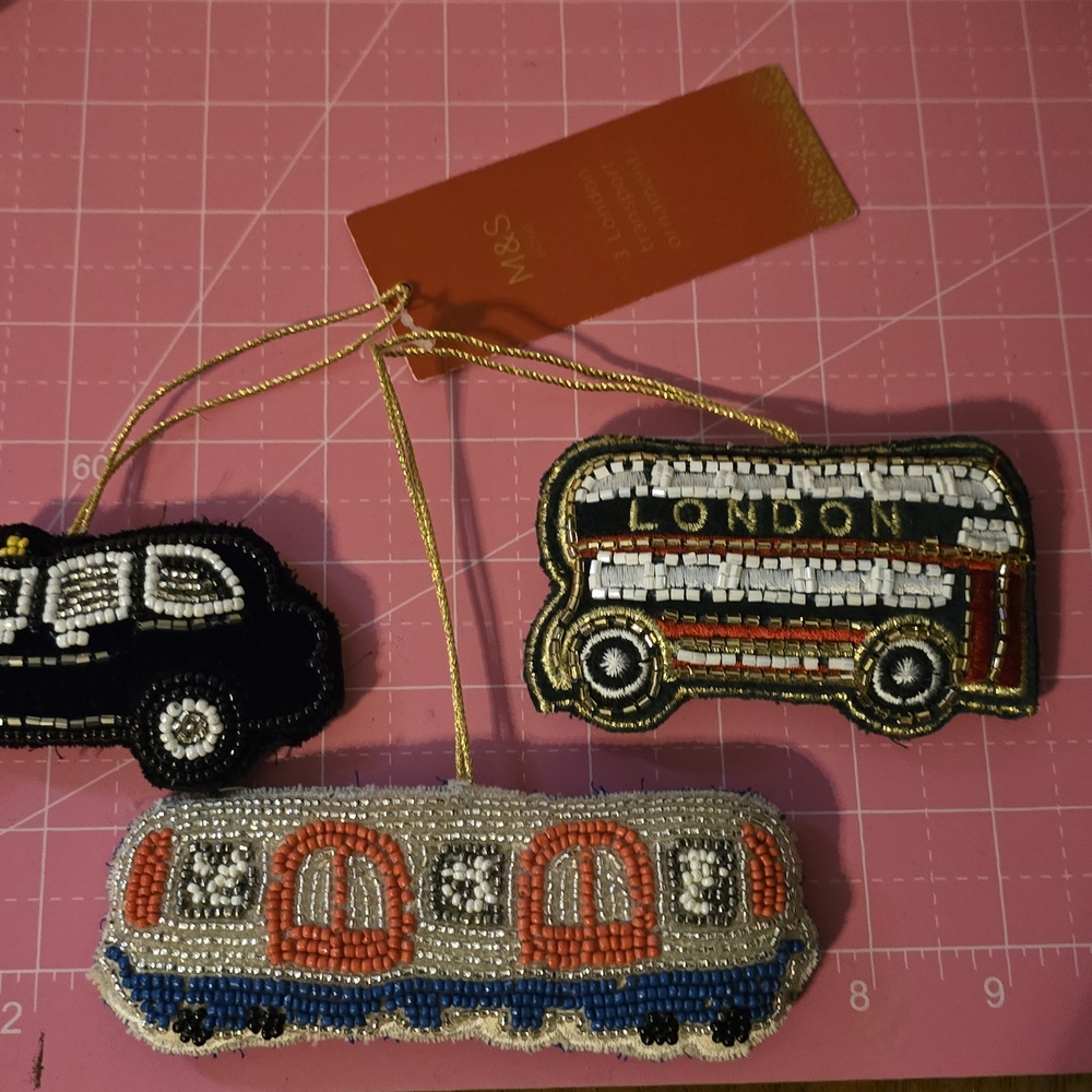 M&S Beaded Vehicle Ornaments